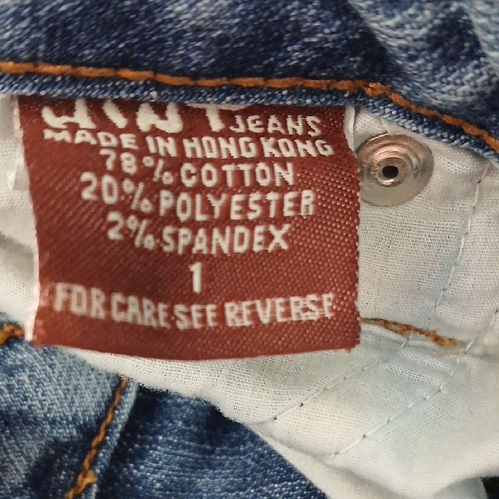 Hint Juniors Blue Jeans Bootcut SZ 1 - Picture 7 of 8